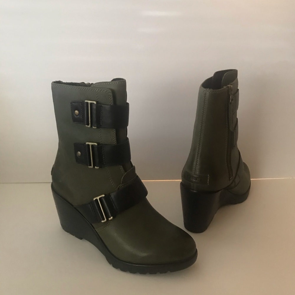 Sorel After Hours Nori Wedge Green/Black 8 - Picture 4 of 10